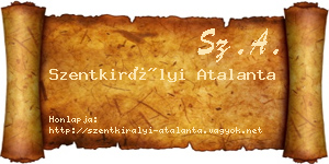 Szentkirályi Atalanta névjegykártya